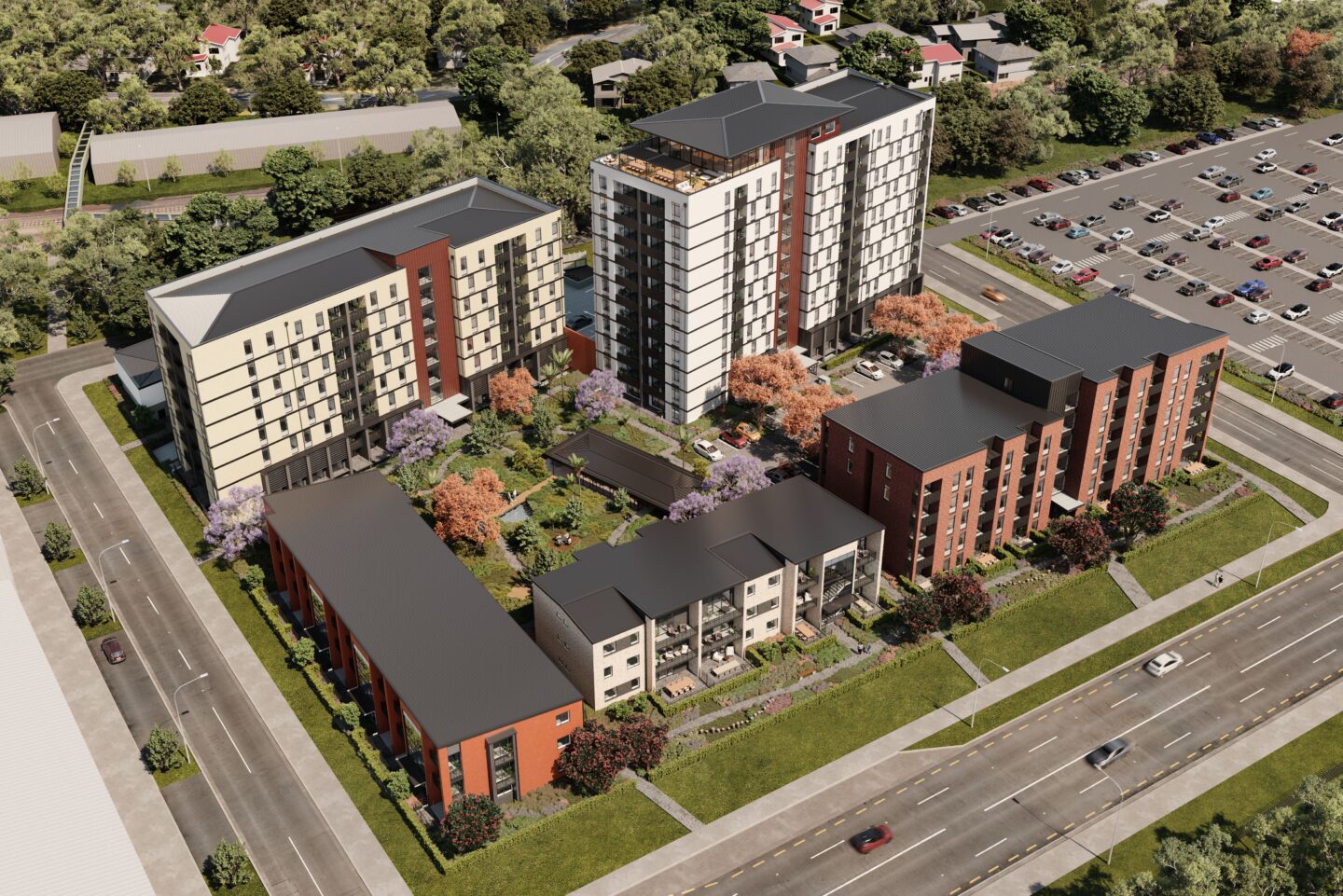 Reiputa Simplicity Living 11 Storey Stackcell Build To Rent Aerial