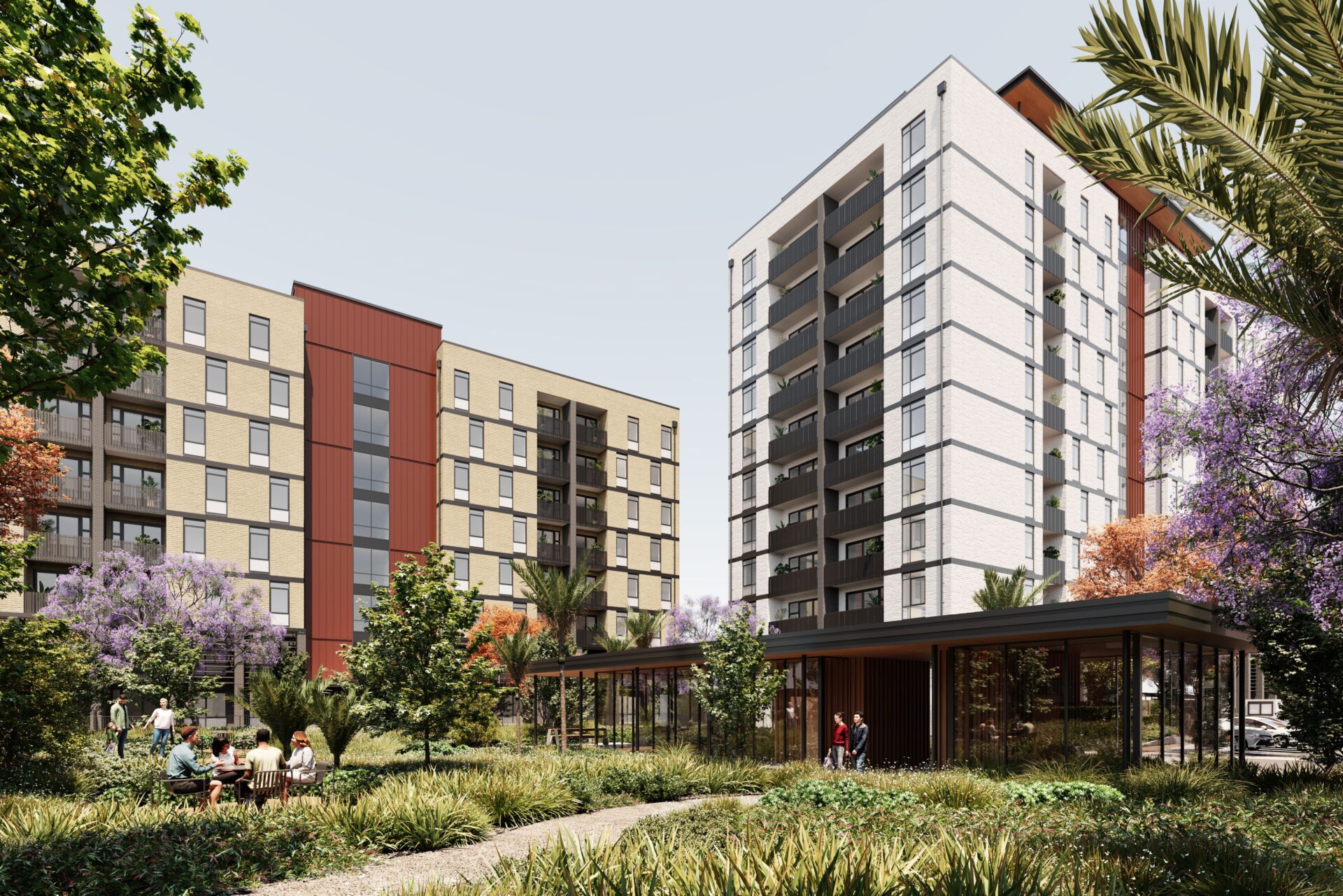 Reiputa Simplicity Living 11 Storey Stackcell Build To Rent Courtyard